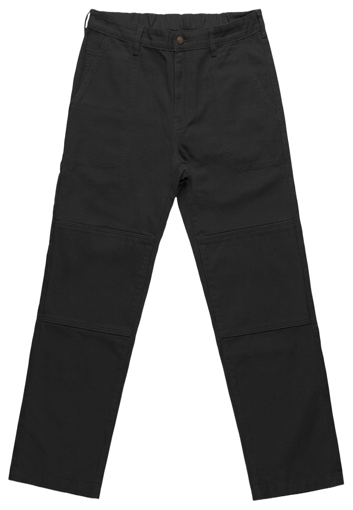 PRIMERO Double Knee Canvas Pants — black
