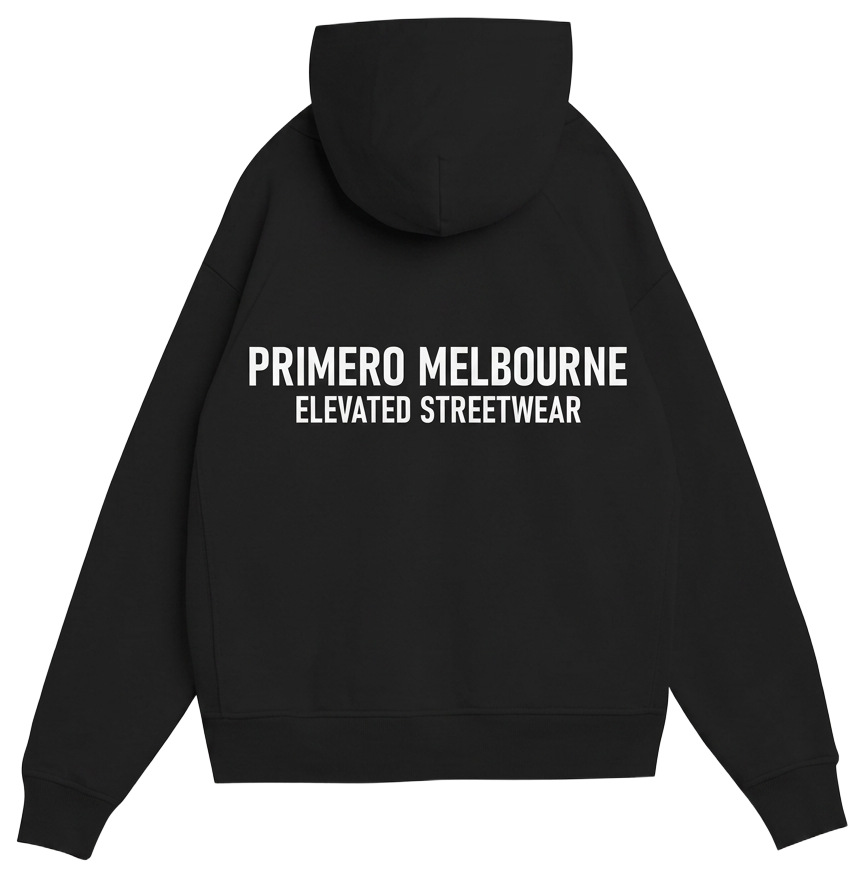 PRIMERO Heavyweight Organic French Terry Hoodie — black